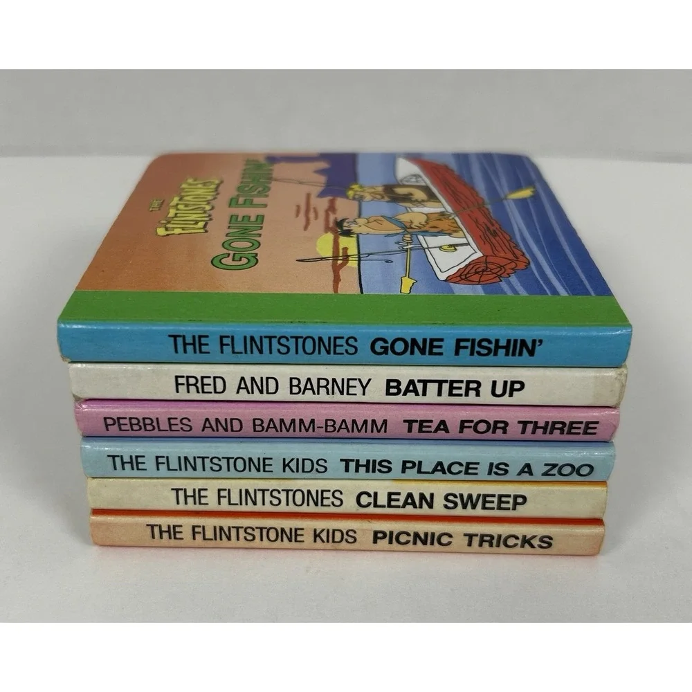 Flintstones Mini Hard Cover Book Lot of 6 1988 Hanna-Barbera Collection
